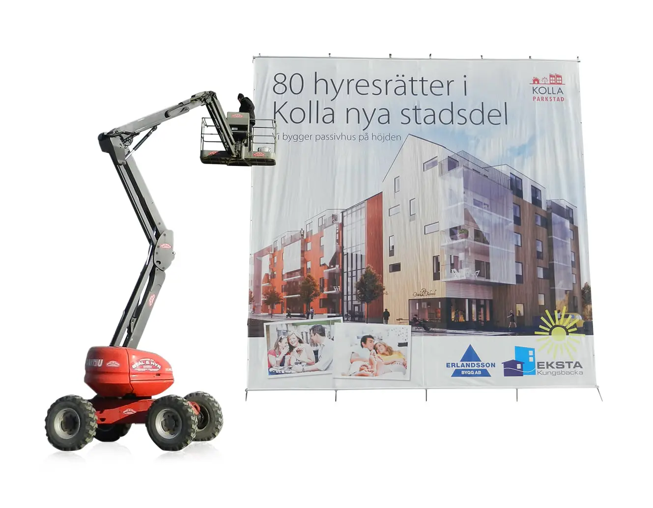 Banderoll för fasad och byggställning