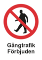 Gångtrafik Förbjuden