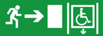 Handikappanpassad nödutgång med hiss - höger