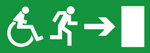 Handikappanpassad nödutgång - höger