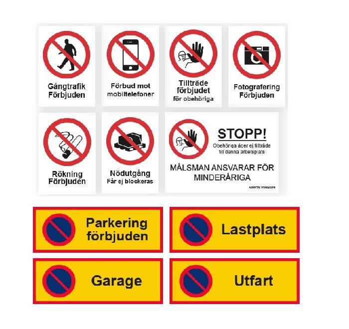 Förbudsskyltar