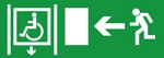 Handikappanpassad nödutgång med hiss - vänster