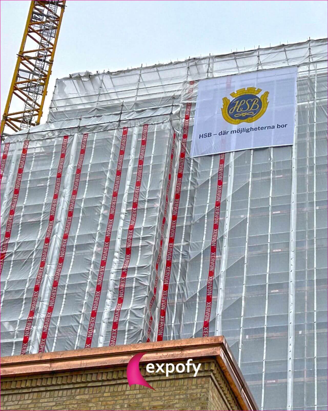 Stor fasadvepa Expofy