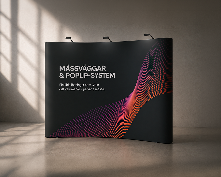 Mässväggar och popup-system hjälp med design Expofy Mässväggar och popup-system hjälp med design (Expofy)